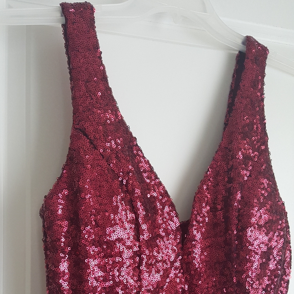 Wine Sequin Special Event Dress (worn once)